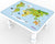 Baby Care Kids Folding Floor Table w/Adjustable Heights